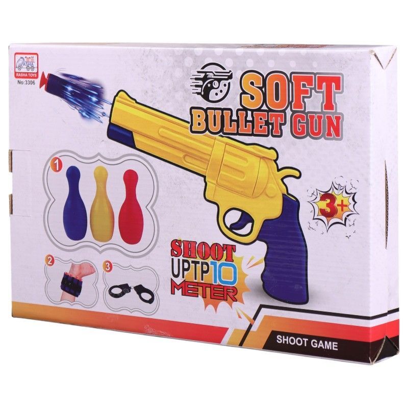 ست اسباب بازی تفنگ هفت تیر و دستبند راشا تویز No.3306 کد 201154