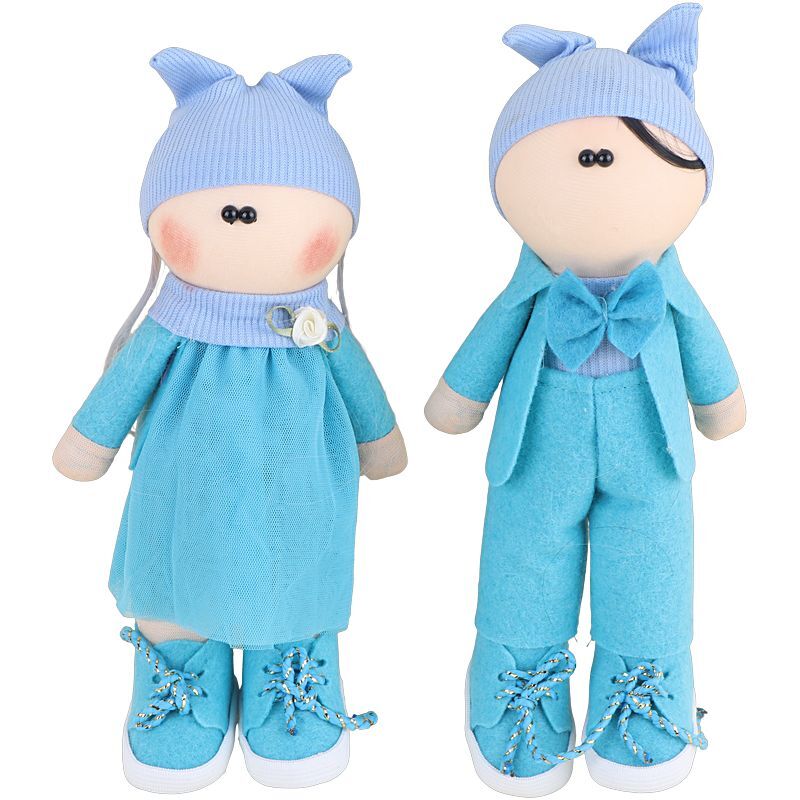 عروسک پارچه ای روسی دختر و پسر 20 سانتی متر