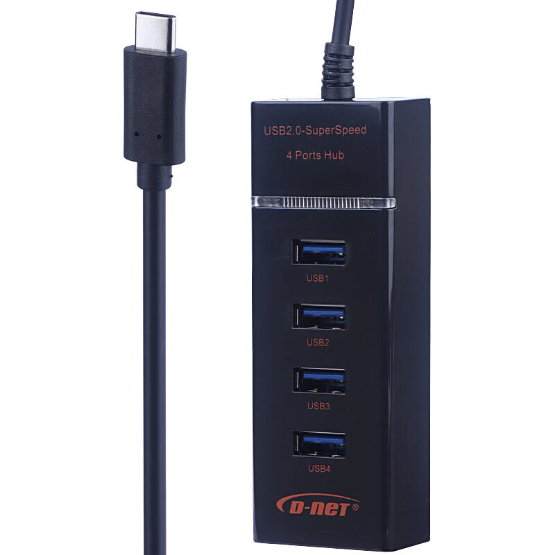 هاب 4 پورت Type-C دی نت DT-423