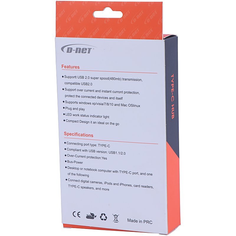 هاب 4 پورت Type-C دی نت DT-423