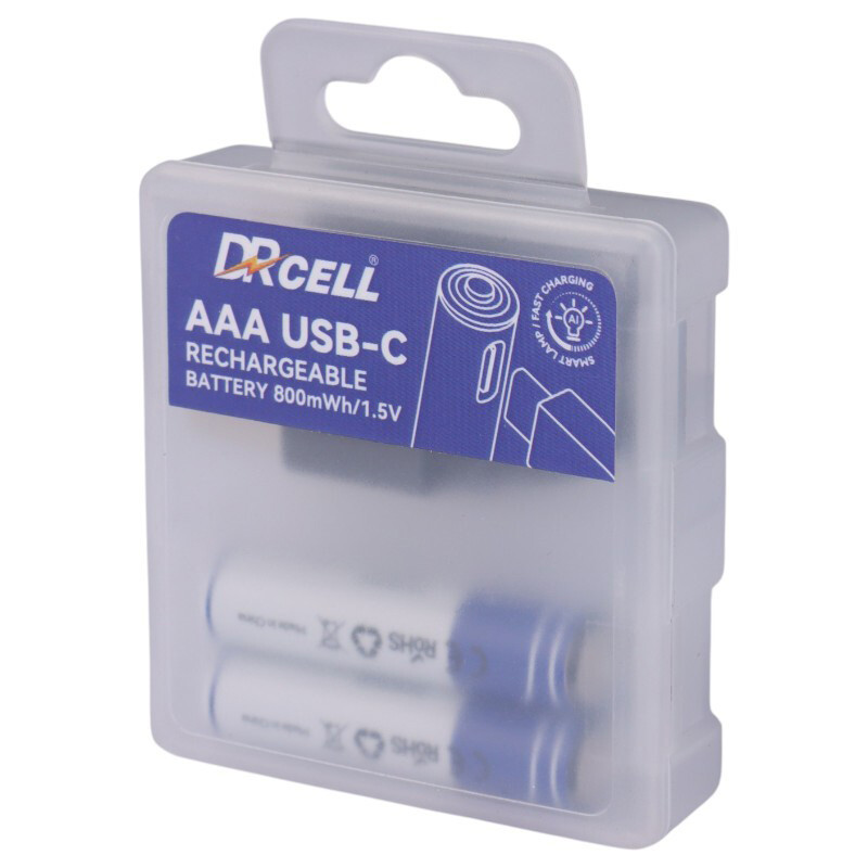 باتری دوتایی نیم قلمی شارژی DRcell 3AC800 AAA 533mAh