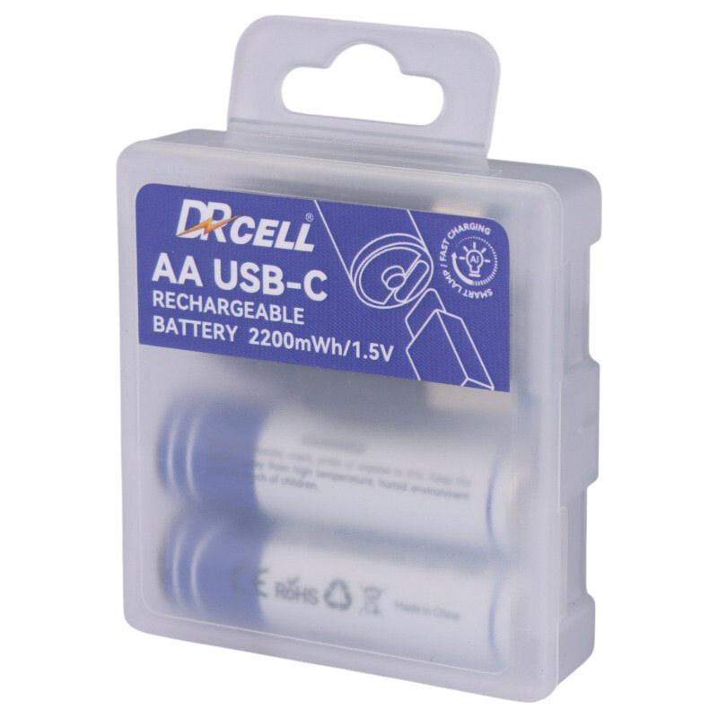باتری دوتایی قلمی شارژی DRcell 2AC2200 AA 1466mAh