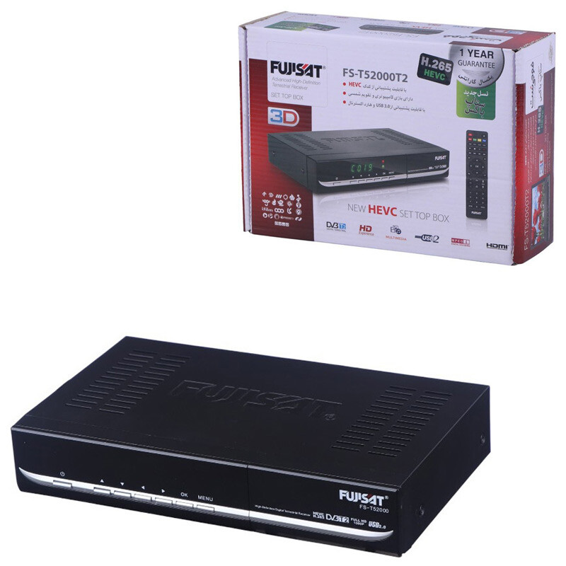 گیرنده دیجیتال فوجی ست Fujisat FS-T52000T2 + کابل HDMI