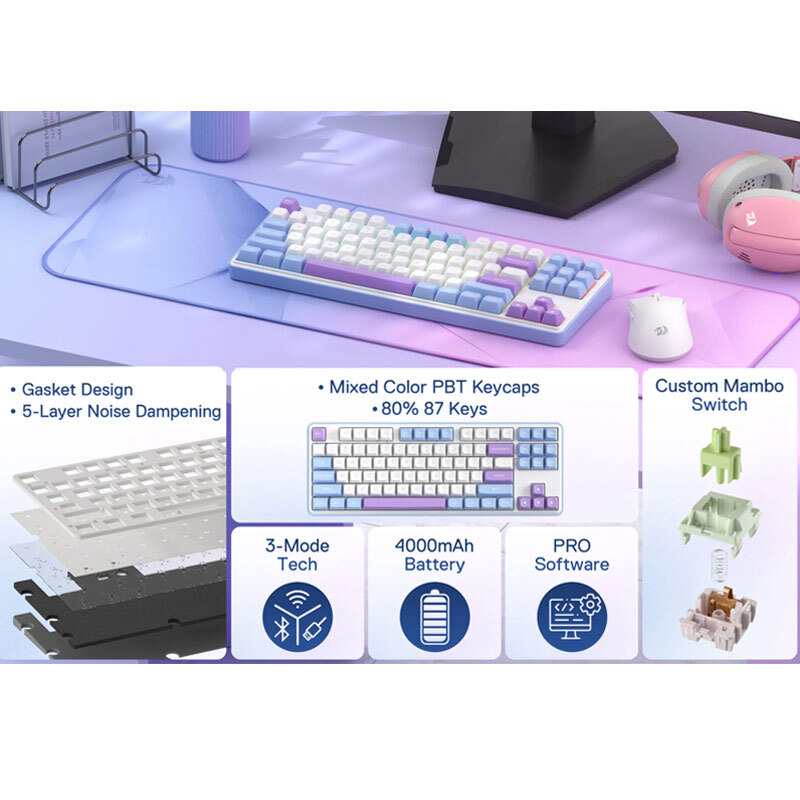 کیبورد بی سیم گیمینگ ردراگون Star Blade K707 PRO