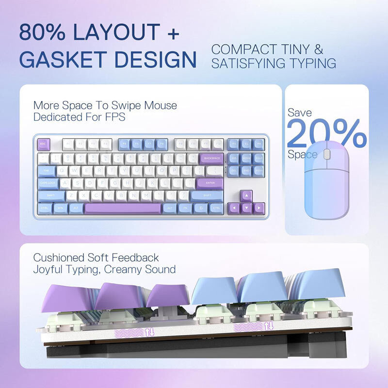 کیبورد بی سیم گیمینگ ردراگون Star Blade K707 PRO