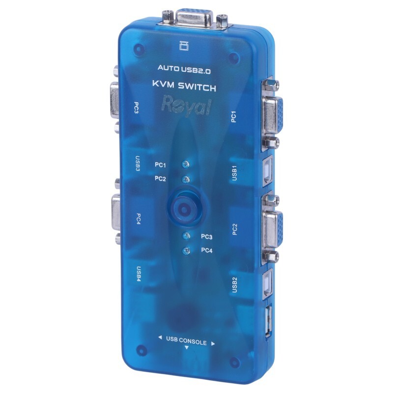 سوییچ KVM اتوماتیک چهار پورت رویال 104UK
