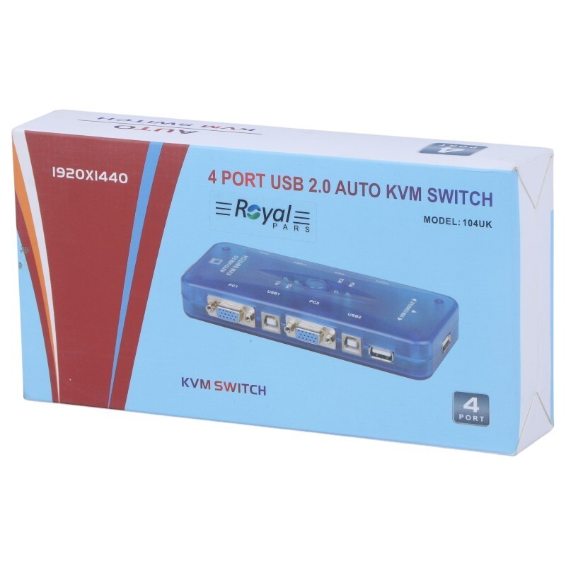 سوییچ KVM اتوماتیک چهار پورت رویال 104UK