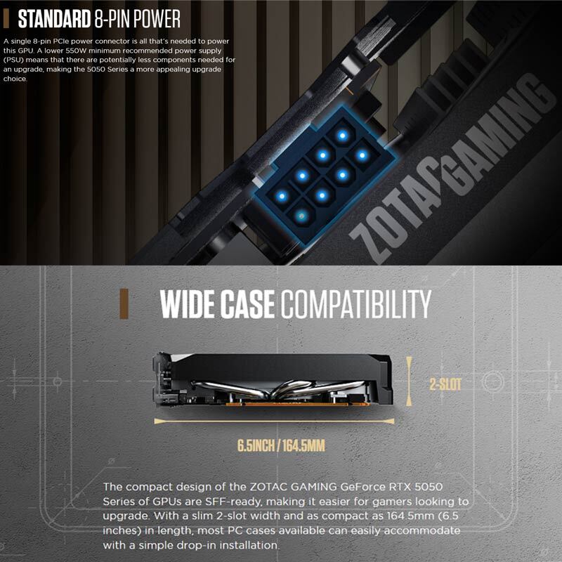 کارت گرافیک Zotac Gaming GeForce RTX 5050 Twin Edge 8GB GDDR6 128Bit
