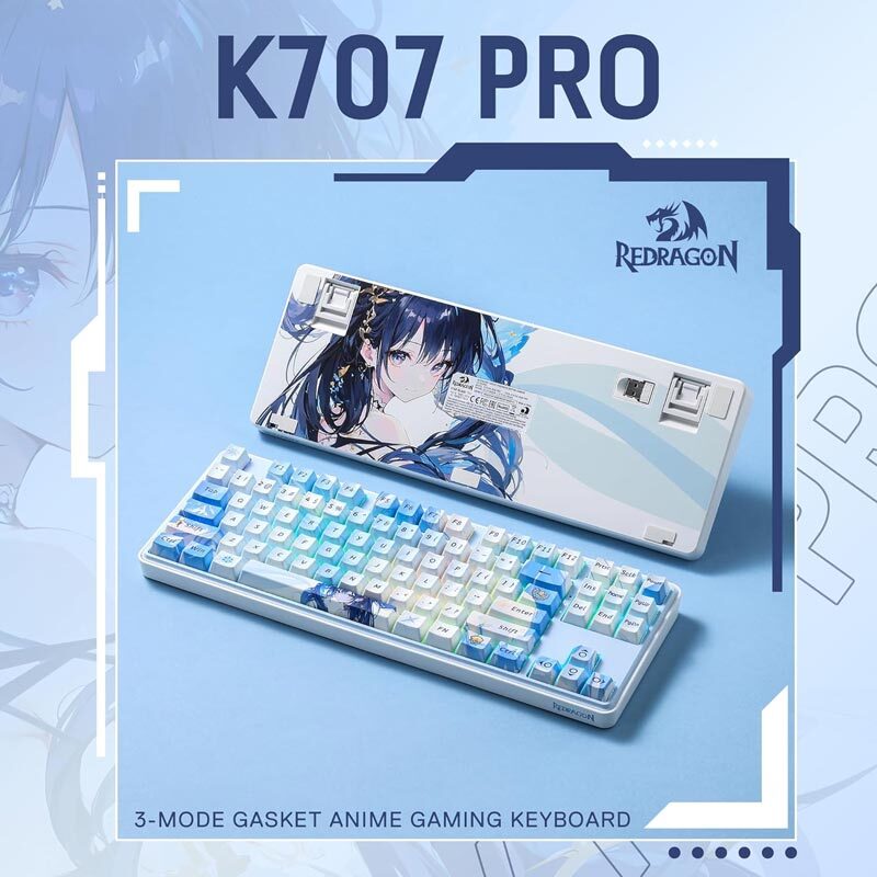 کیبورد بی سیم گیمینگ ردراگون Star Blade K707 Pro Anime