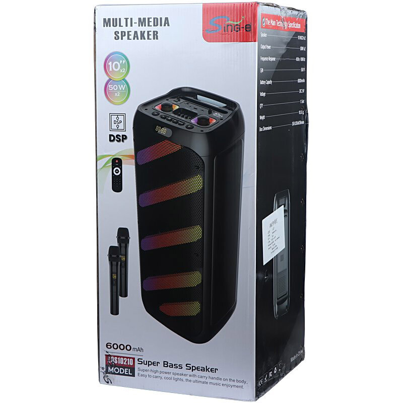 اسپیکر چمدانی بلوتوثی سینگ ای ZQS10210 + میکروفون و ریموت کنترل