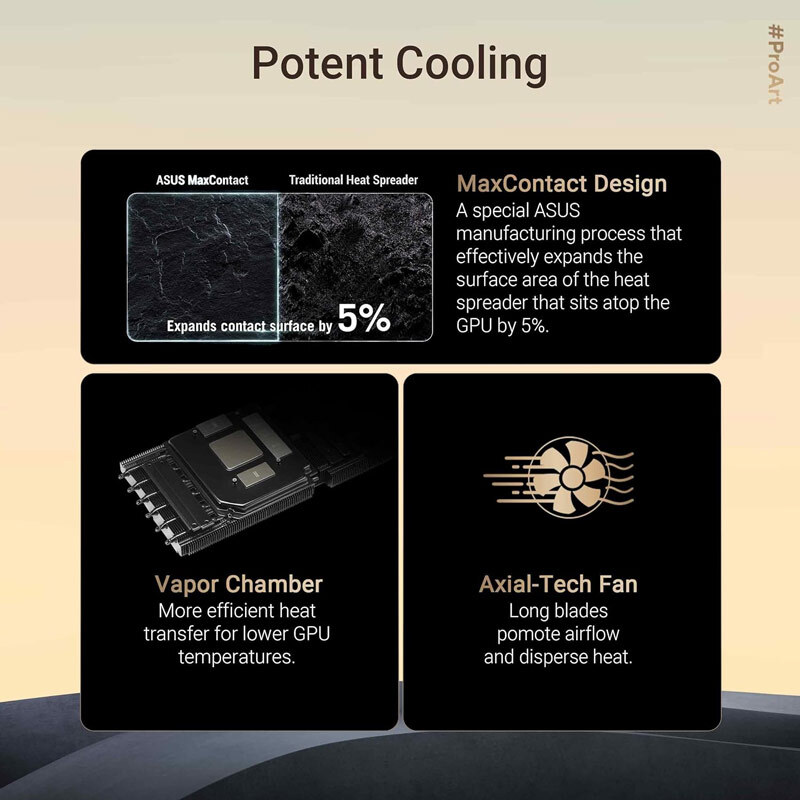 کارت گرافیک ASUS ProArt GeForce RTX 5070 Ti OC Edition 16GB GDDR7 256Bit