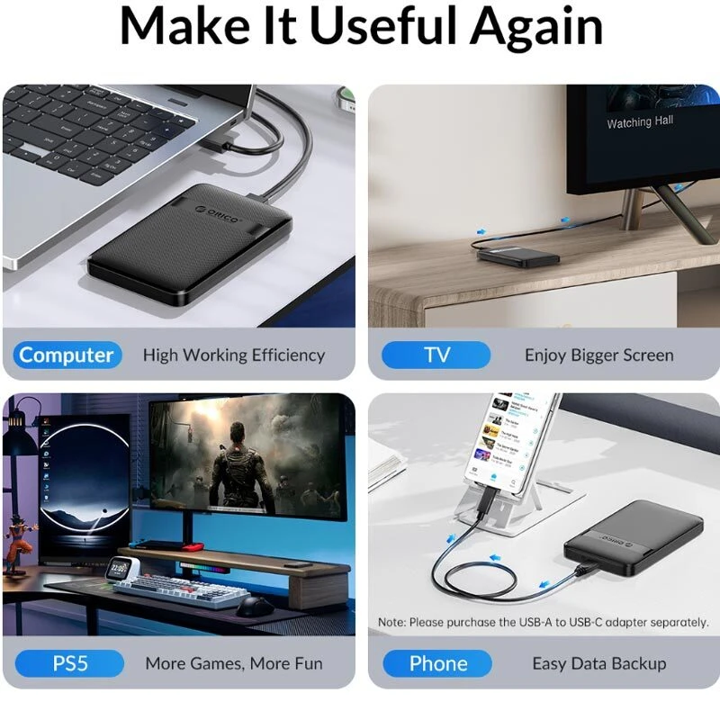 باکس هارد 2.5 اینچی HDD/SSD اوریکو 2577U3-V1