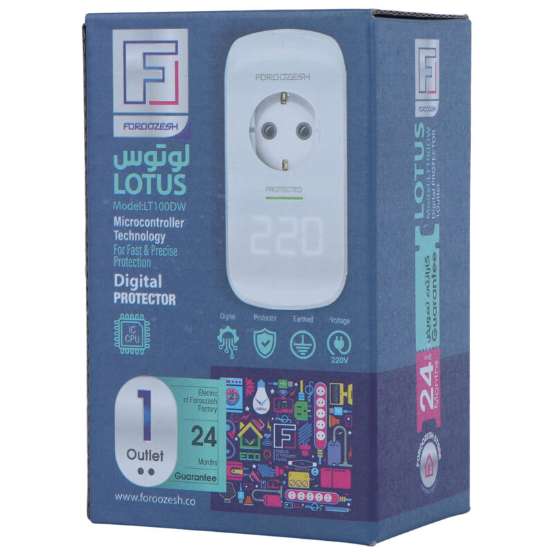 محافظ برق پکیج دیجیتال ارت دار فروزش Lotus LT100DW