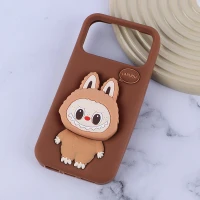 قاب سیلیکونی آیفون iPhone 17 Pro Max پاپ سوکت دار طرح Labubu