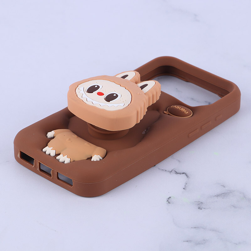 قاب سیلیکونی آیفون iPhone 17 Pro Max پاپ سوکت دار طرح Labubu