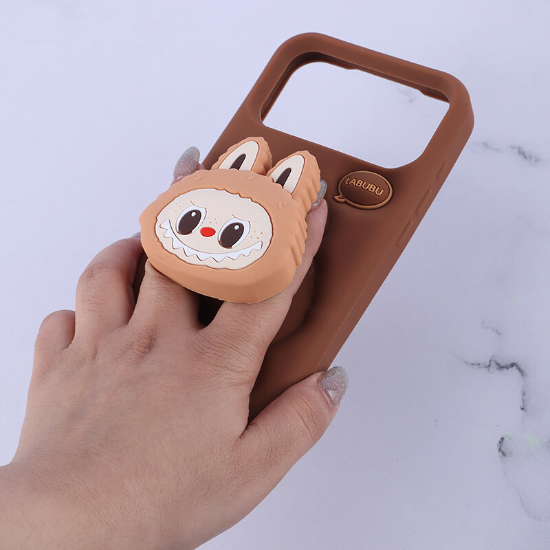 قاب سیلیکونی آیفون iPhone 17 Pro Max پاپ سوکت دار طرح Labubu