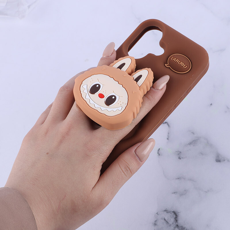 قاب سیلیکونی آیفون iPhone 17 پاپ سوکت دار طرح Labubu