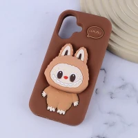 قاب سیلیکونی آیفون iPhone 17 پاپ سوکت دار طرح Labubu