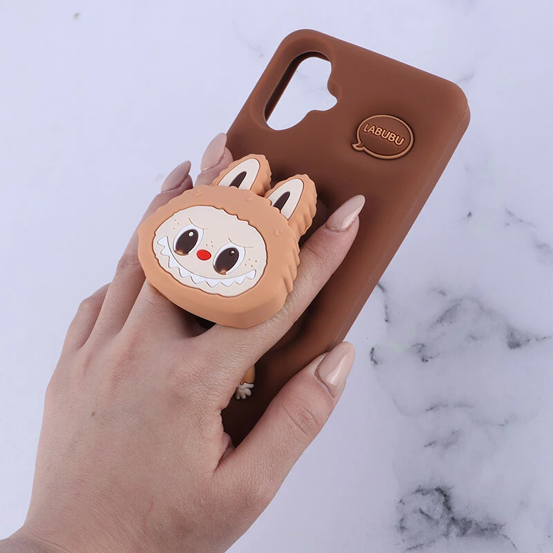 قاب سیلیکونی سامسونگ Galaxy A07 پاپ سوکت دار طرح Labubu