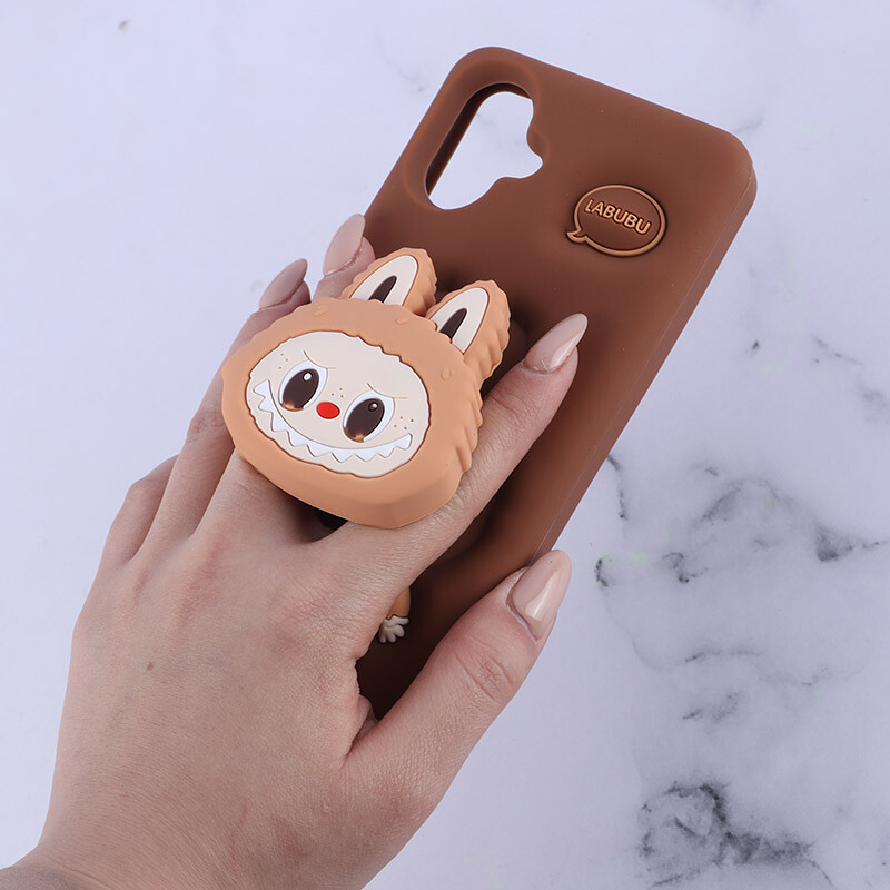 قاب سیلیکونی سامسونگ Galaxy A07 پاپ سوکت دار طرح Labubu