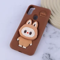 قاب سیلیکونی سامسونگ Galaxy A11 / M11 پاپ سوکت دار طرح Labubu
