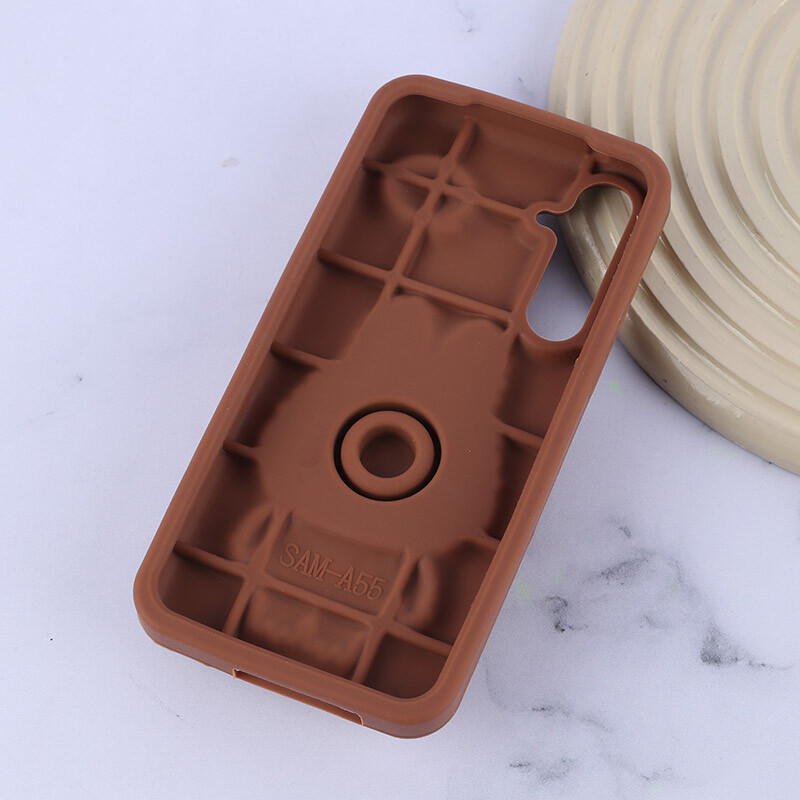 قاب سیلیکونی سامسونگ Galaxy A55 پاپ سوکت دار طرح Labubu