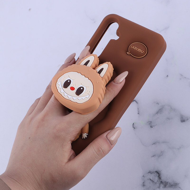 قاب سیلیکونی سامسونگ Galaxy A55 پاپ سوکت دار طرح Labubu