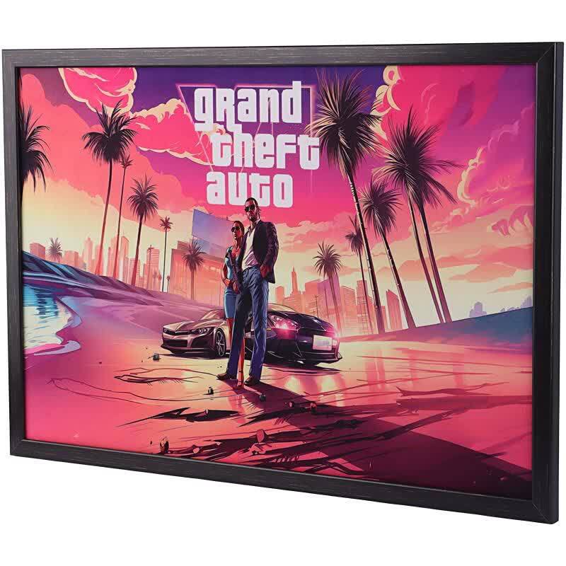 تابلو شاسی طرح GTA VI سایز 40*60 سانتی متر کد 1