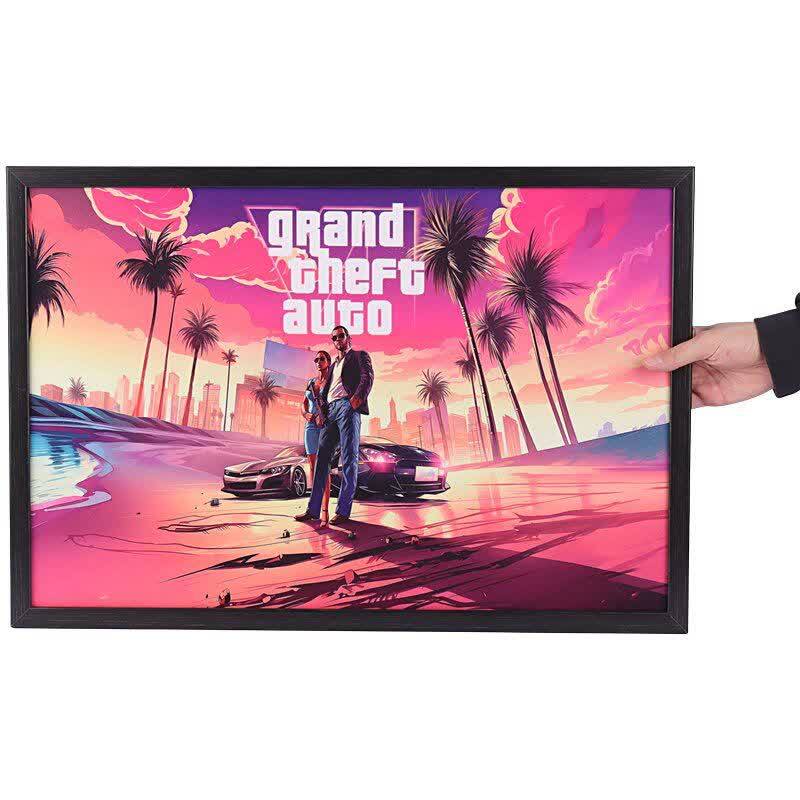 تابلو شاسی طرح GTA VI سایز 40*60 سانتی متر کد 1