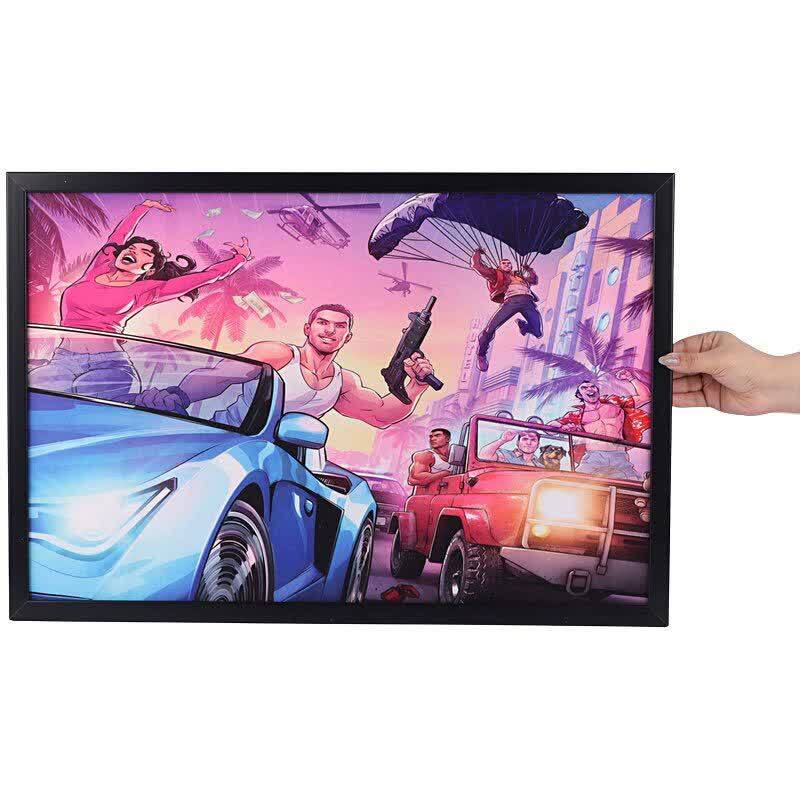 تابلو شاسی طرح GTA VI سایز 40*60 سانتی متر کد 2