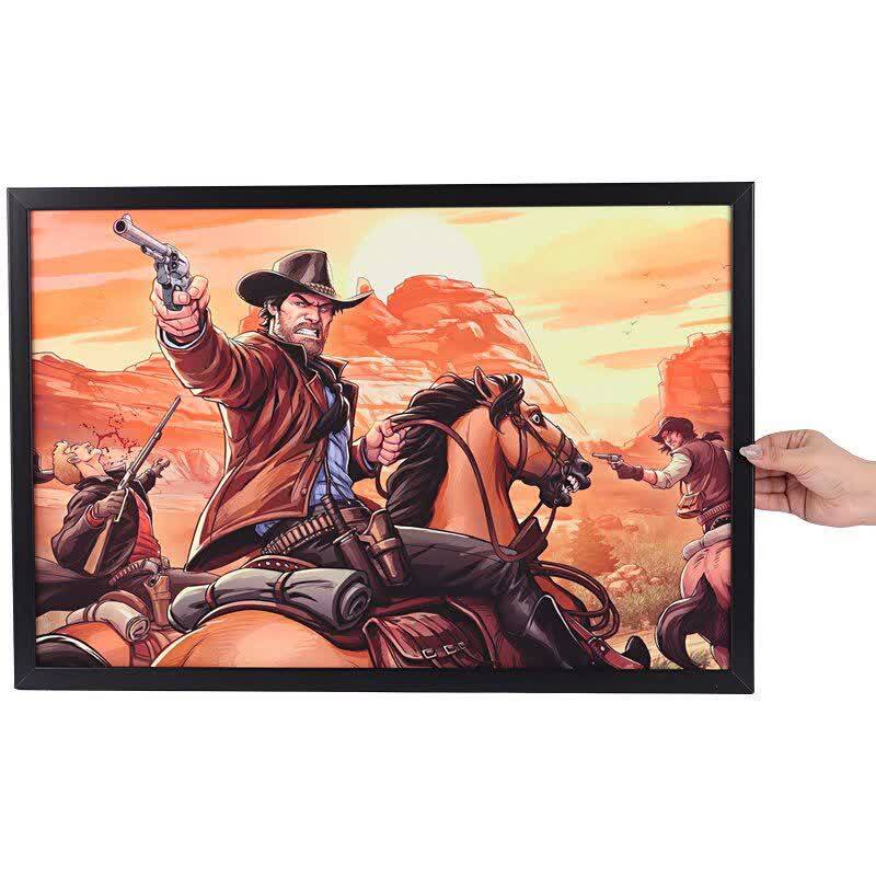 تابلو شاسی طرح Red Dead Redemption 2 سایز 40*60 سانتی متر کد 4