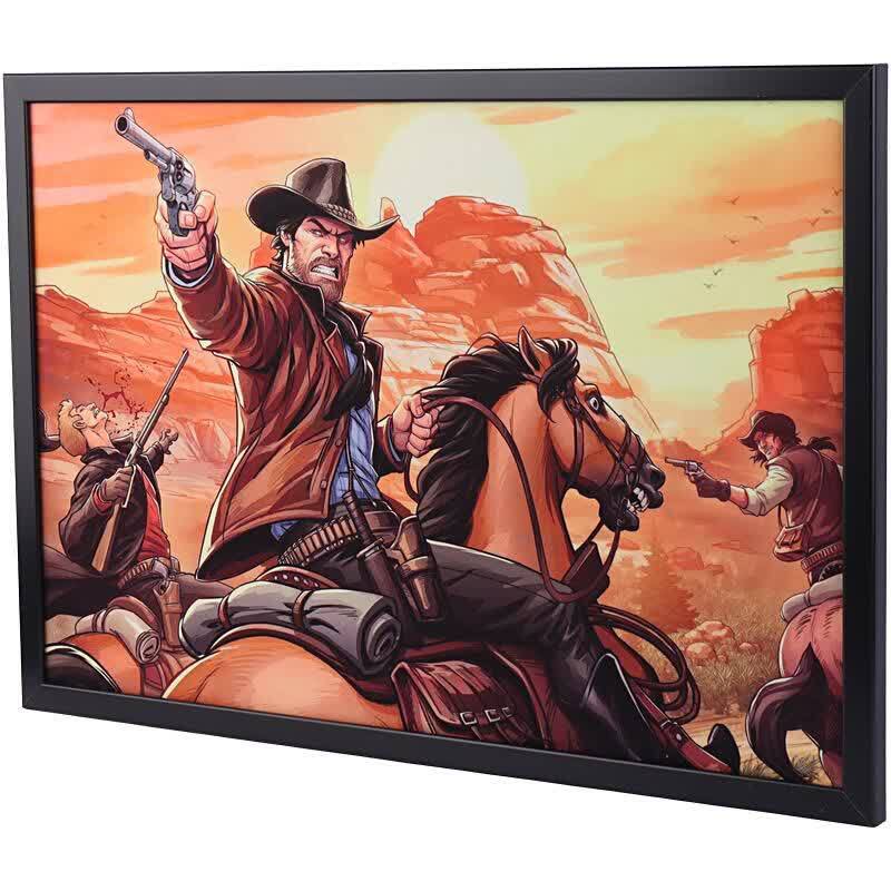 تابلو شاسی طرح Red Dead Redemption 2 سایز 40*60 سانتی متر کد 4