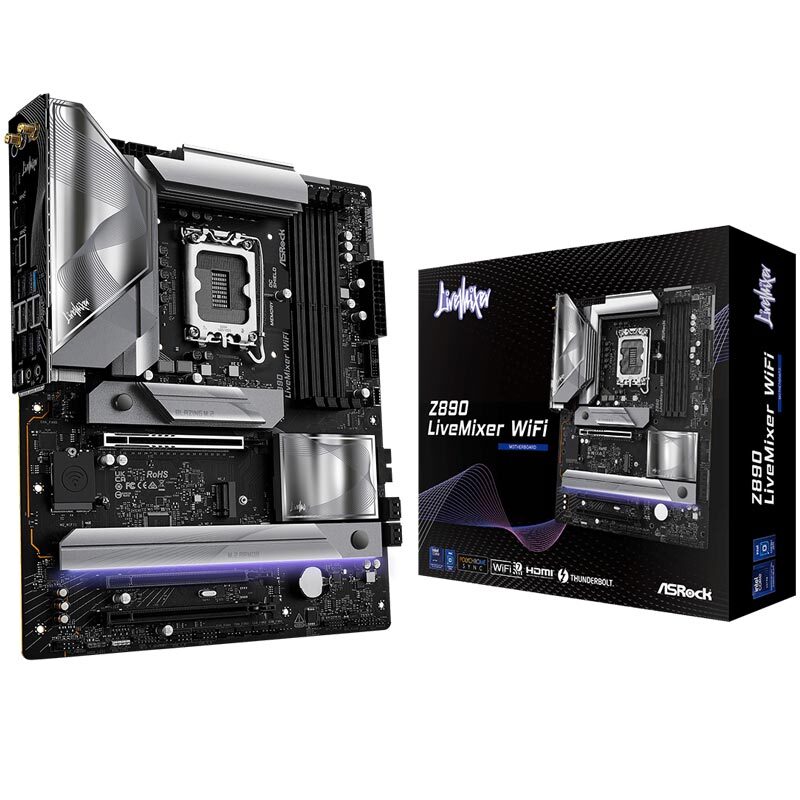 مادربرد ازراک Z890 LiveMixer WiFi DDR5