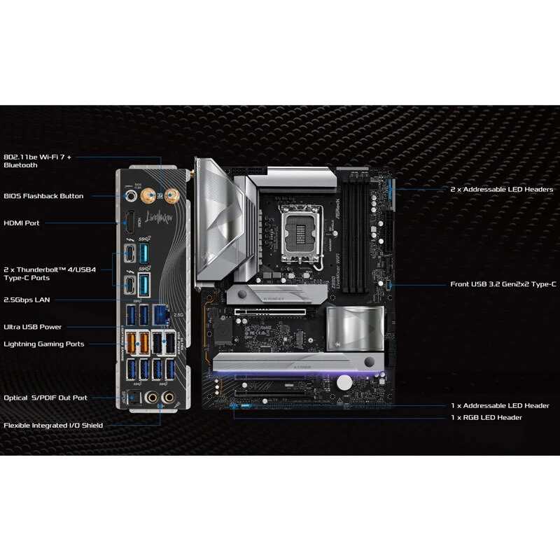 مادربرد ازراک Z890 LiveMixer WiFi DDR5