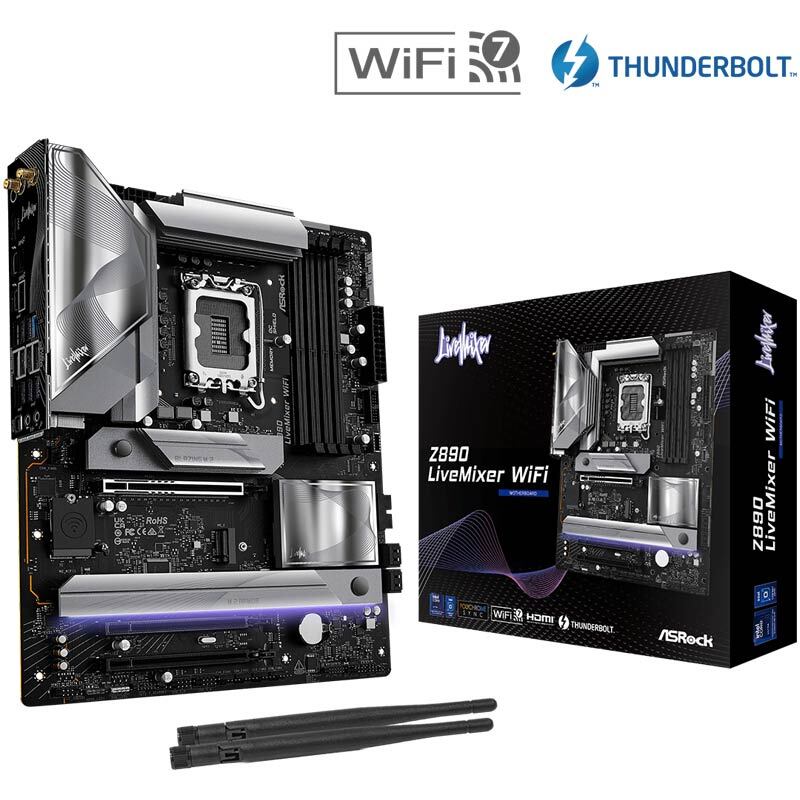 مادربرد ازراک Z890 LiveMixer WiFi DDR5