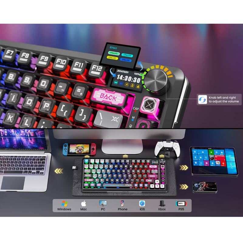 کیبورد بی سیم گیمینگ ردراگون K708MC RGB PRO TKL