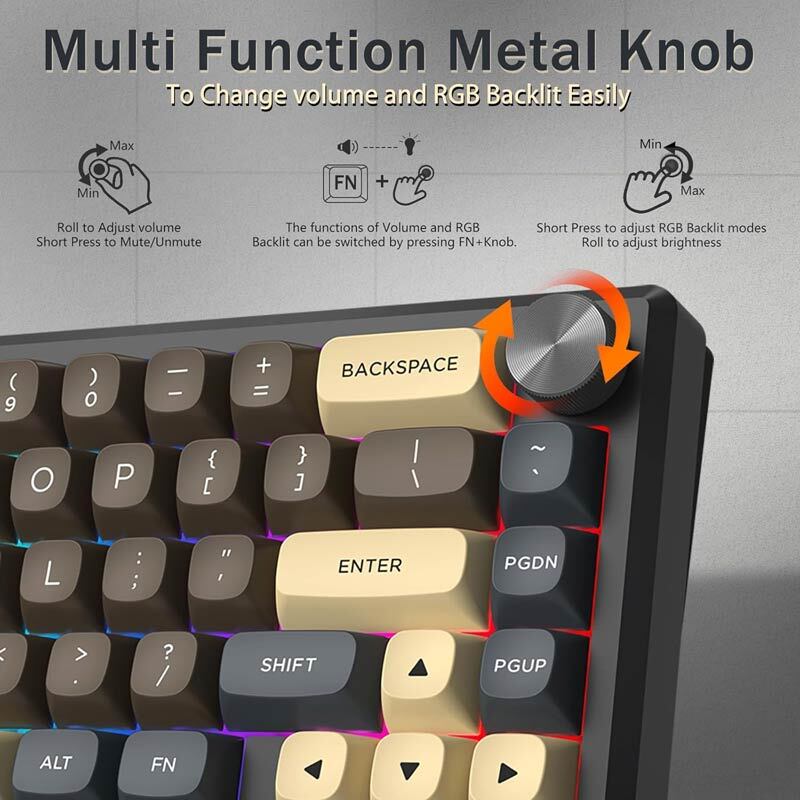 کیبورد بی سیم گیمینگ ردراگون URANUS K727 PRO CGY