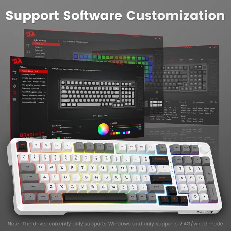 کیبورد بی سیم گیمینگ ردراگون K688WGL RGB PRO