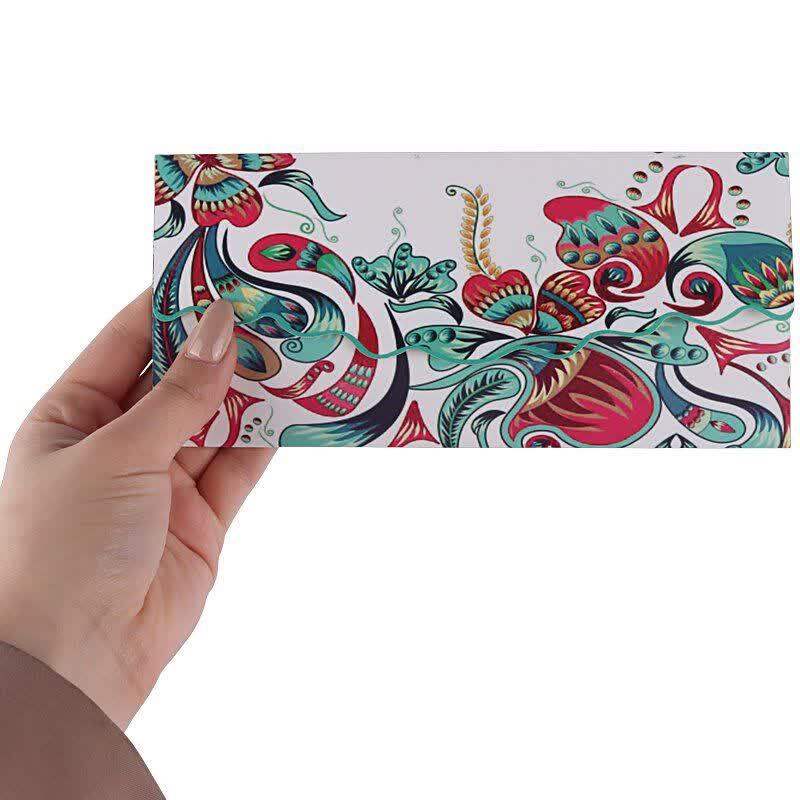 پاکت پول ایندربرد طرح کلاسیک Rose Card 90x190mm