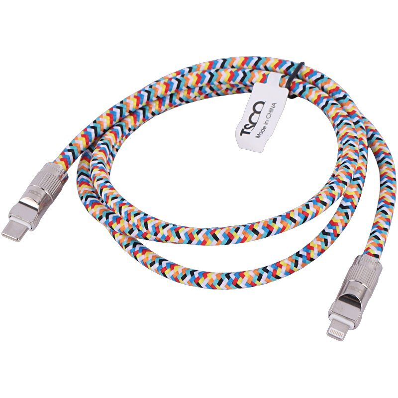 کابل تایپ سی به لایتنینگ فست شارژ 27 وات تسکو TCPD 127 طول 1.2 متر