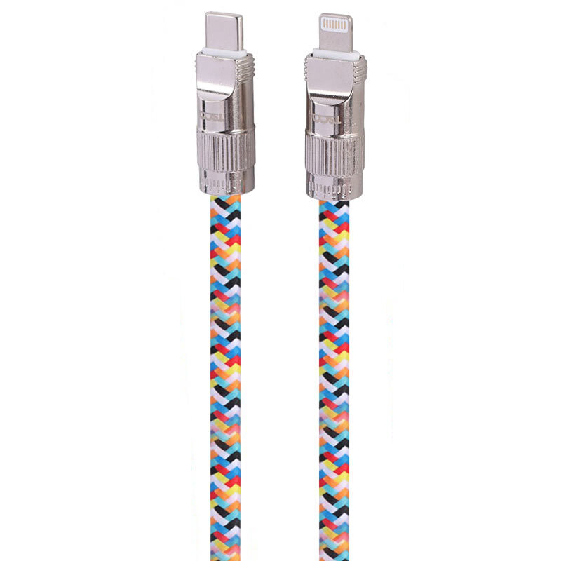 کابل تایپ سی به لایتنینگ فست شارژ 27 وات تسکو TCPD 127 طول 1.2 متر