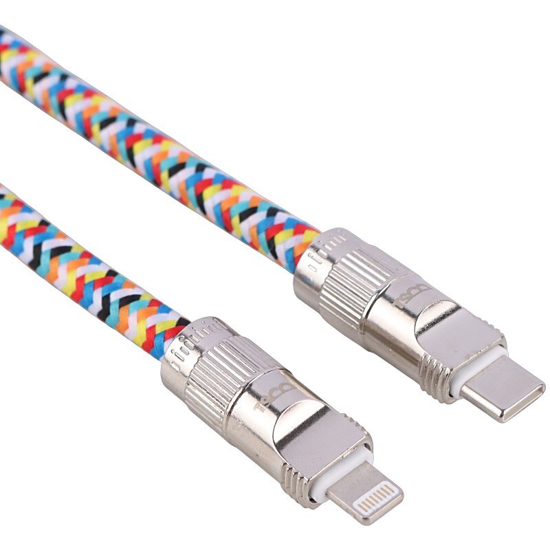 کابل تایپ سی به لایتنینگ فست شارژ 27 وات تسکو TCPD 127 طول 1.2 متر