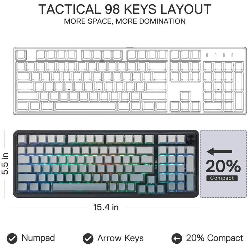 کیبورد بی سیم گیمینگ ردراگون EISA K686 Pro