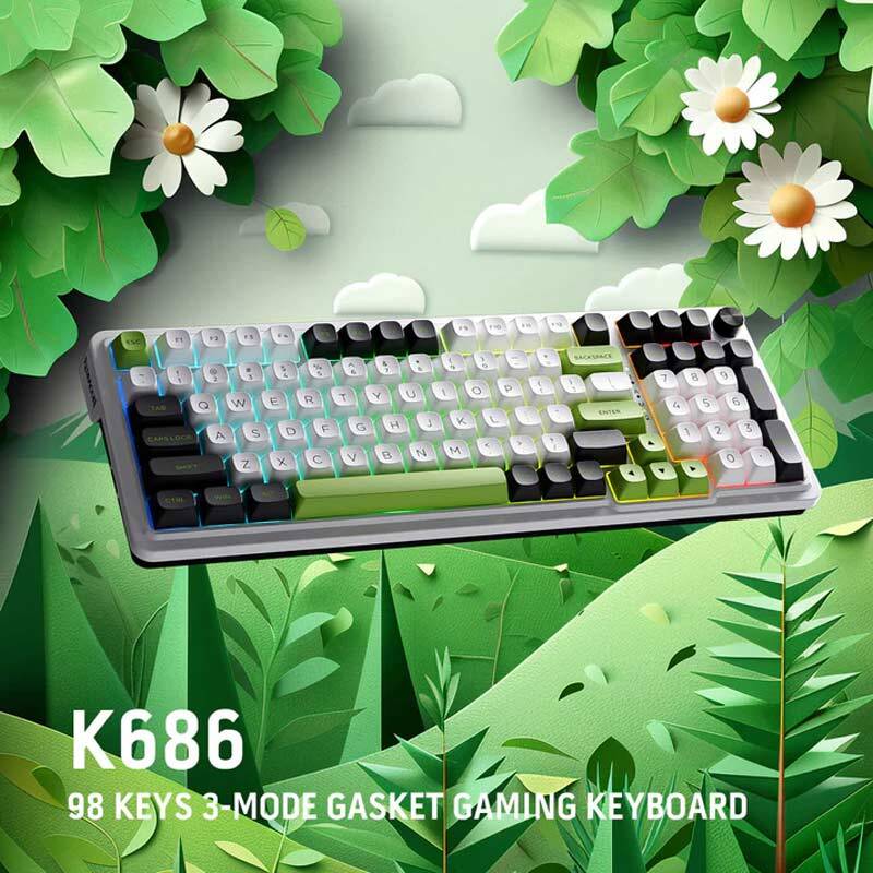 کیبورد بی سیم گیمینگ ردراگون EISA MAX K686