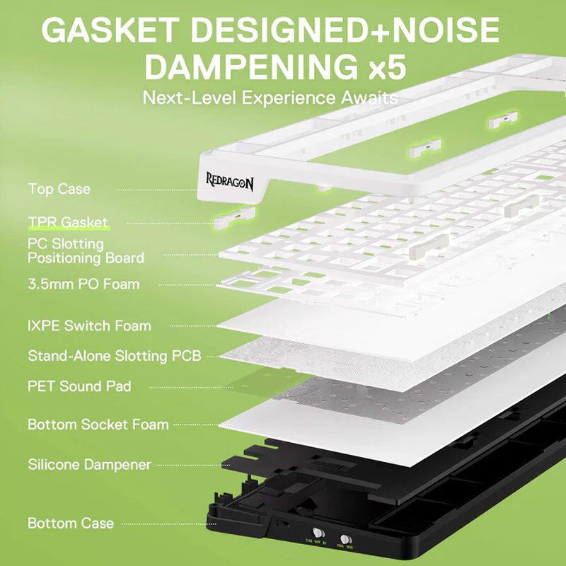 کیبورد بی سیم گیمینگ ردراگون EISA MAX K686