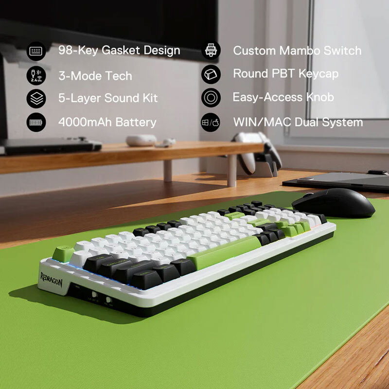 کیبورد بی سیم گیمینگ ردراگون EISA MAX K686