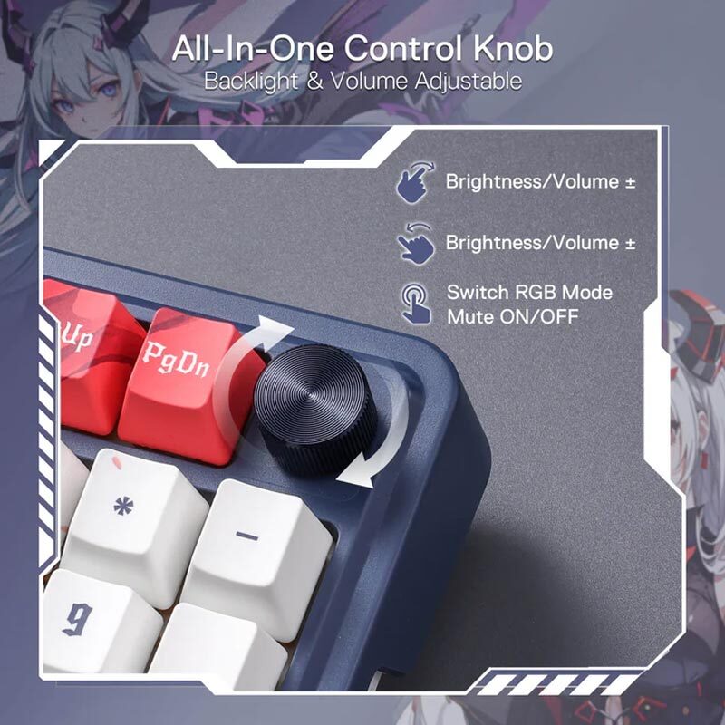 کیبورد بی سیم گیمینگ ردراگون EISA K686 PRO SE Anime