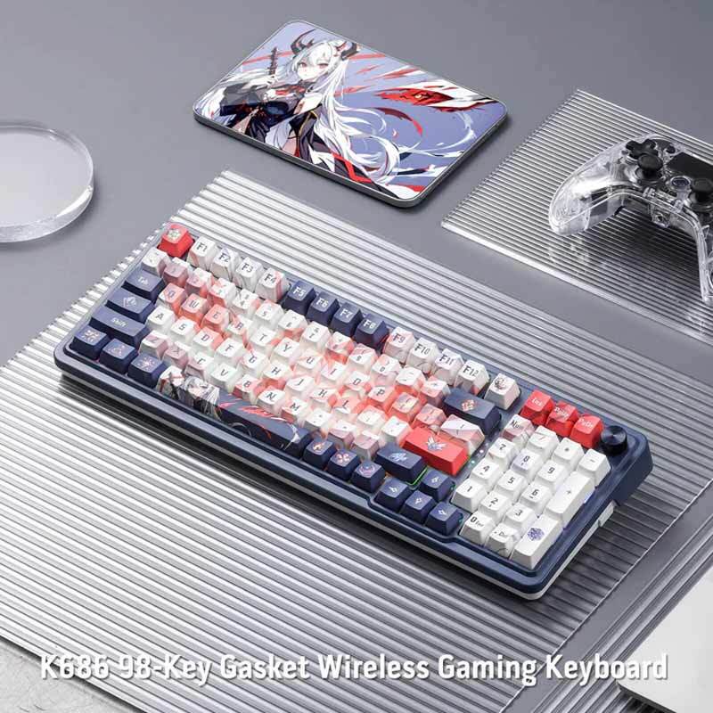 کیبورد بی سیم گیمینگ ردراگون EISA K686 PRO SE Anime