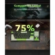 کیبورد بی سیم گیمینگ ردراگون K734BWG RGB PRO TKL