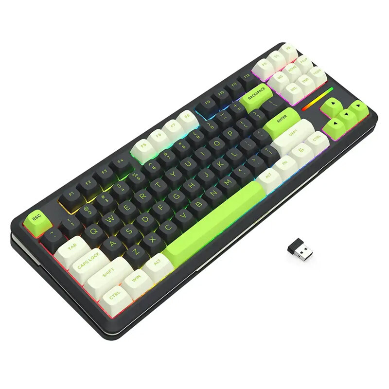 کیبورد بی سیم گیمینگ ردراگون K734BWG RGB PRO TKL